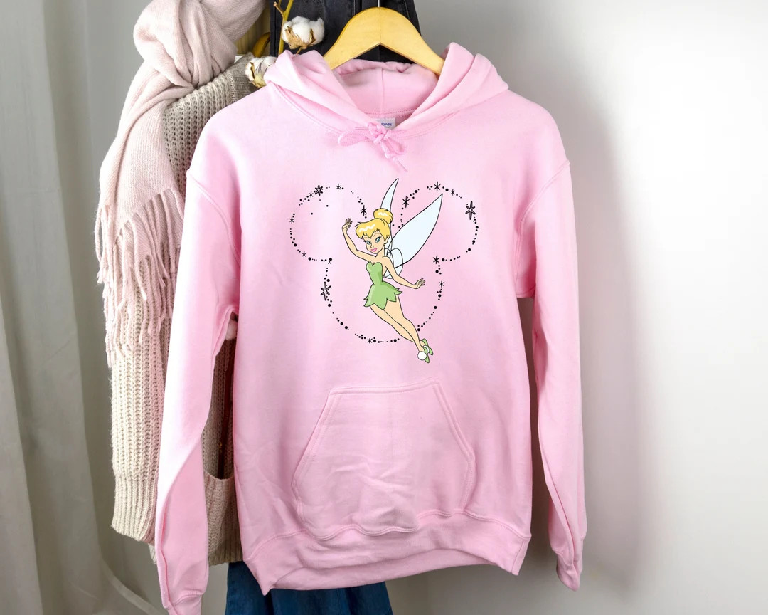 Tinkerbell Mickey Ear Disney Hoodie, Disney Tinkerbell Sweatshirt, Disney Matching Family Hoodie,... | Etsy (US)