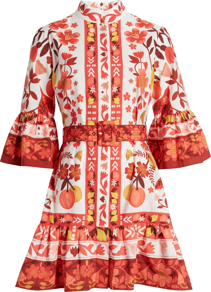 FARM Rio Romantic Orchard Print Cotton Shirtdress | Nordstrom | Nordstrom