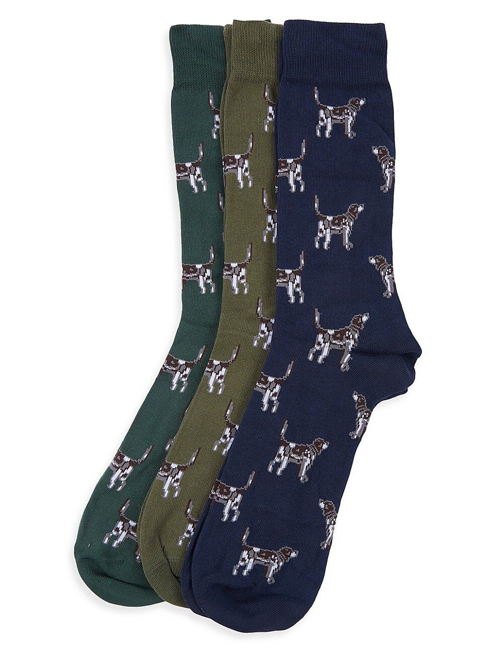 Men's Three-Pack Pointer Dog Socks - Mixed | Saks Fifth Avenue