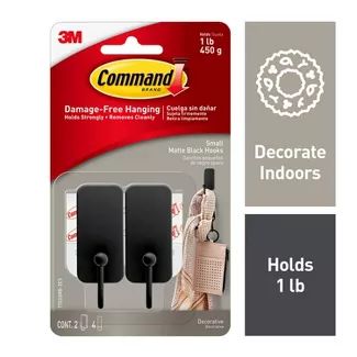 Command Small Matte Black Hooks | Target