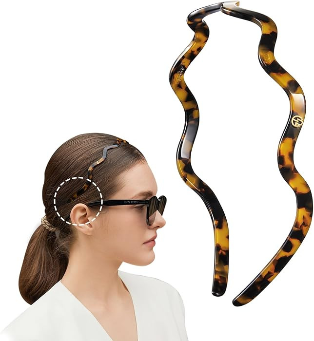 EVITA PERONI Wavy Glasses Headband Hair Band Designed for Eyewear, Comfortable Headbands for Wome... | Amazon (US)