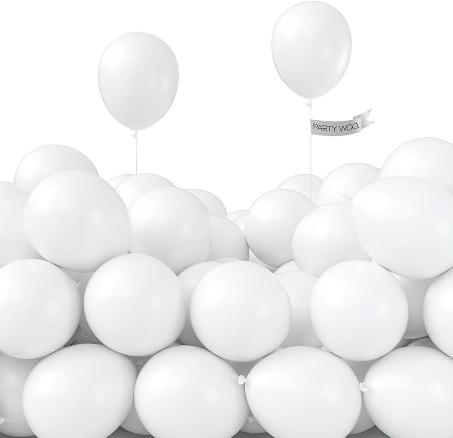 PartyWoo Balloons, 50 pcs 5 Inch Matte White Balloons, for Balloon Garland or Balloon Arch as Par... | Amazon (US)