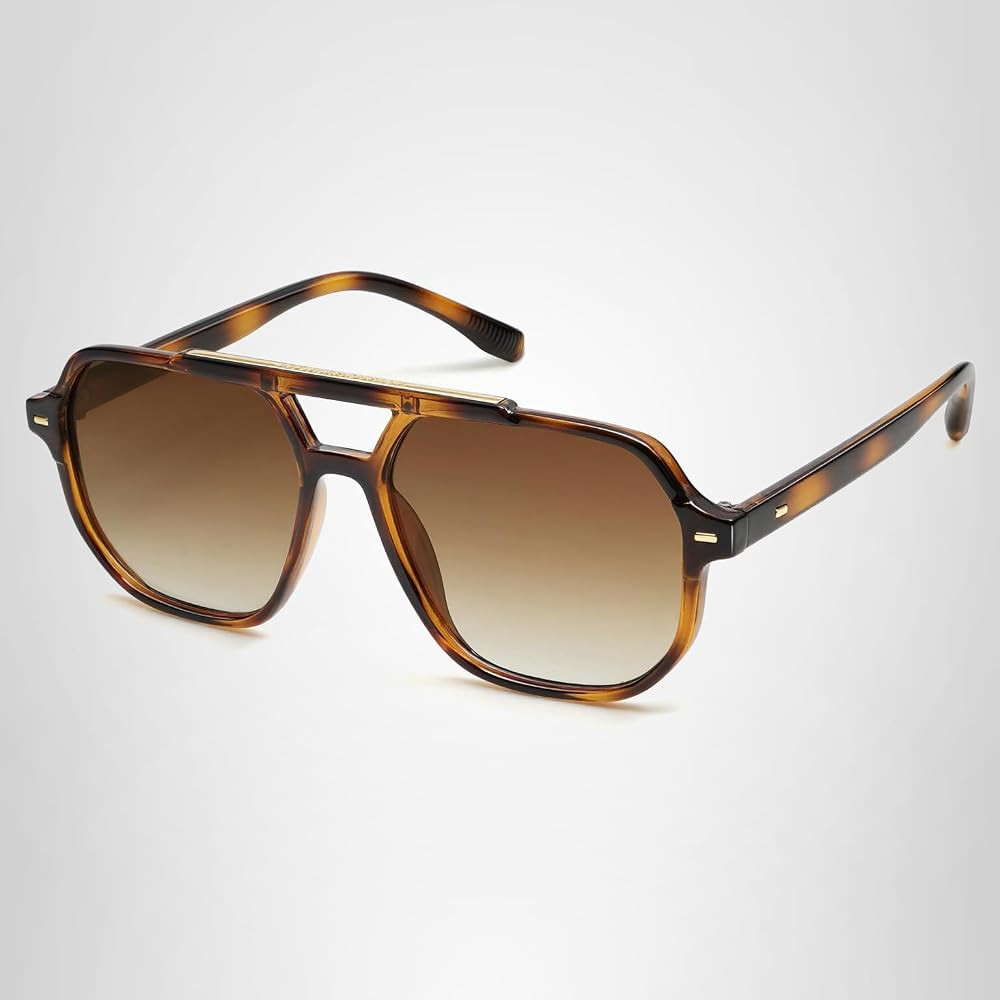 SOJOS Retro Trendy Aviator Polarized Sunglasses Men Women Vintage 70s Square Stylish Frame Sun Gl... | Amazon (US)