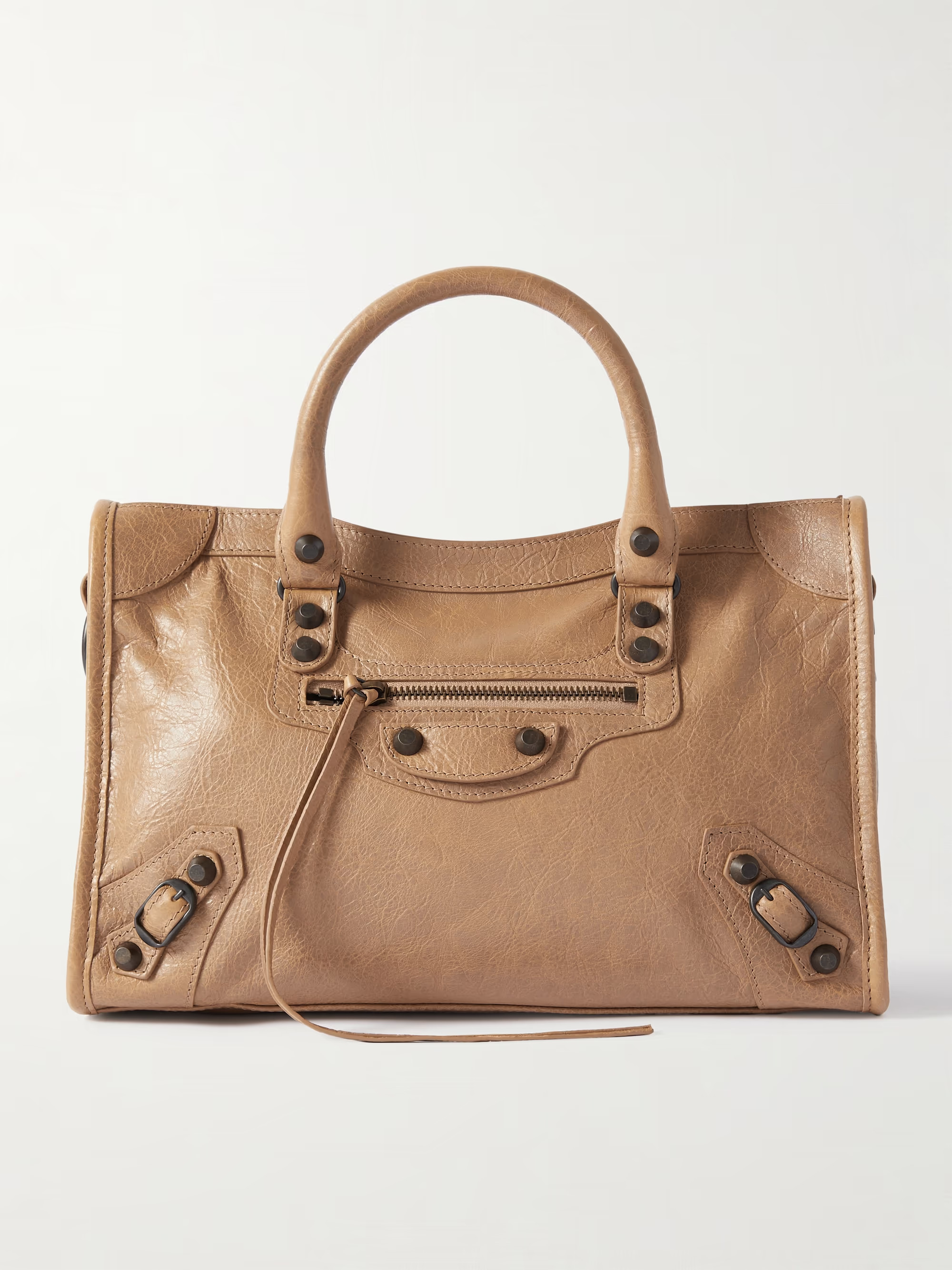 EXCLUSIVE AT NET-A-PORTER. Crafted from textured-leather, Balenciaga's 'Le City' tote is punctuat... | NET-A-PORTER (US)