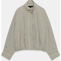Zara - Plaid Bomber Jacket - Black / Ecru - S - Woman | Zara US