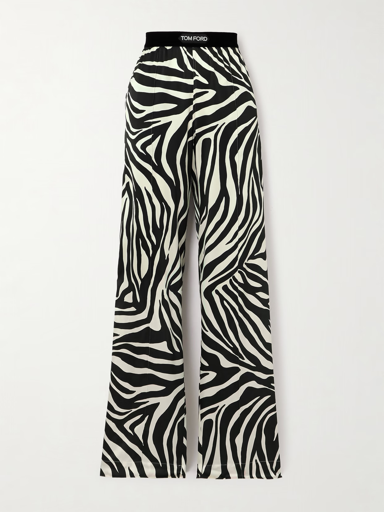 TOM FORD - Zebra-print Silk-blend Satin Straight-leg Pants - Animal print | NET-A-PORTER (US)