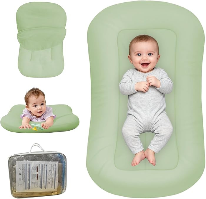 Baby Lounger for Newborn, Bionic Design Baby Lounger, Soft Organic Cotton Breathable Lounger for ... | Amazon (US)