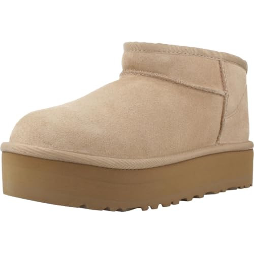 UGG Unisex-Child Classic Ultra Mini Platform Boot, Sand, 13 Little Kid | Amazon (US)