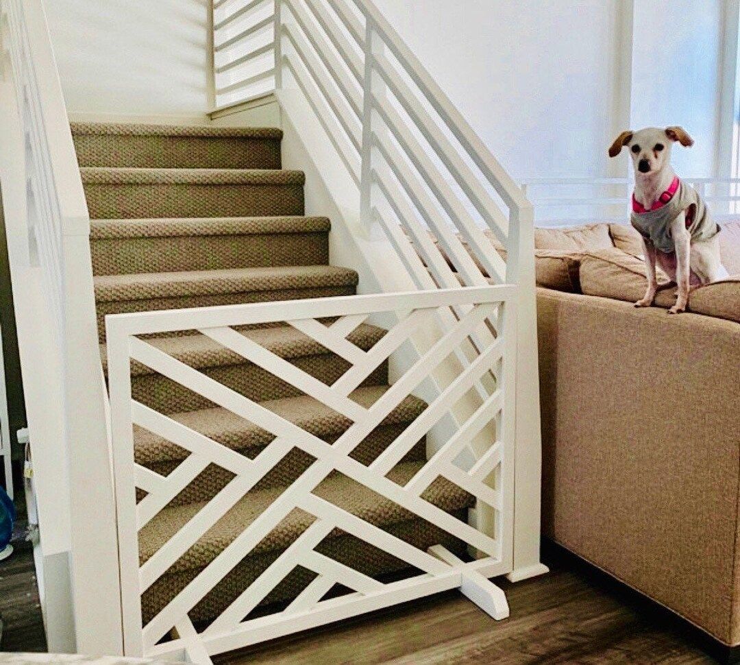 Geometric  Stand Alone Baby Gate - Room Divider - Pet Security Gate -  Wooden Security Gate - Rec... | Etsy (US)