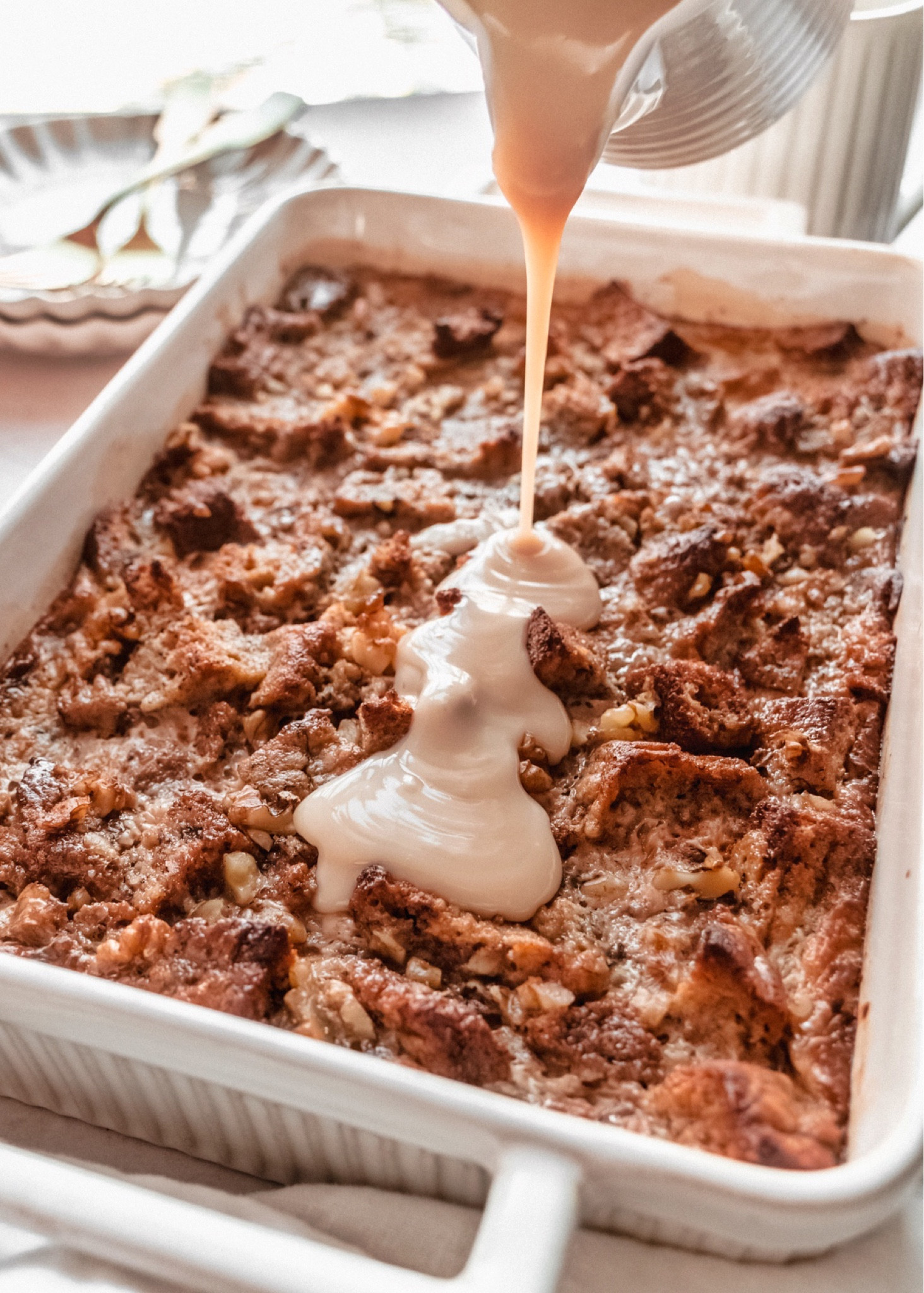Banana bread bread pudding 