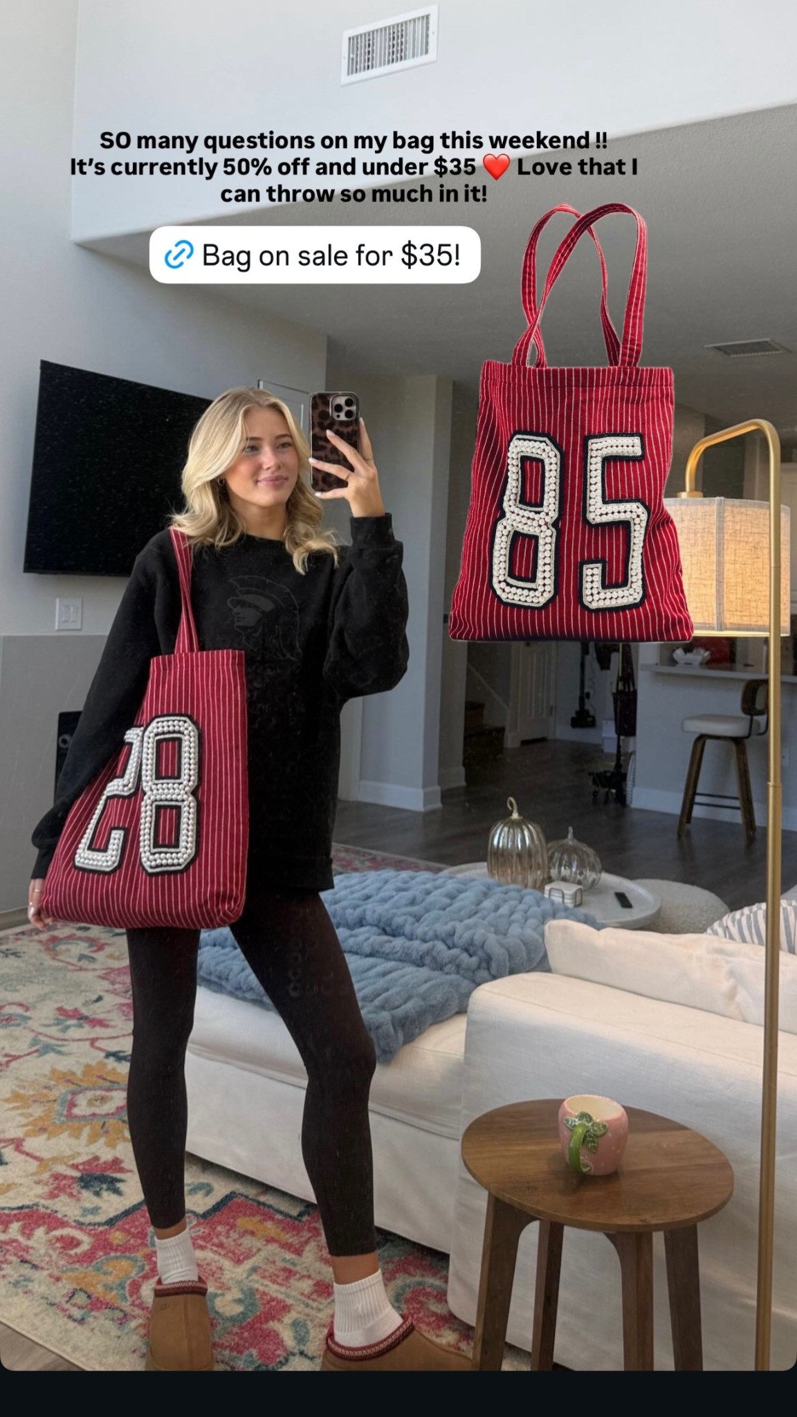 SO many questions on my bag this weekend !! It's currently 50% off and under $35. Love that I can throw so much in it!

#LTKSaleAlert