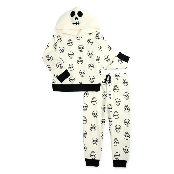 Halloween Way To Celebrate! Toddler Boy and Girl Unisex Hooded Outfit Set, 2-Piece, Sizes 2T-5T -... | Walmart (US)