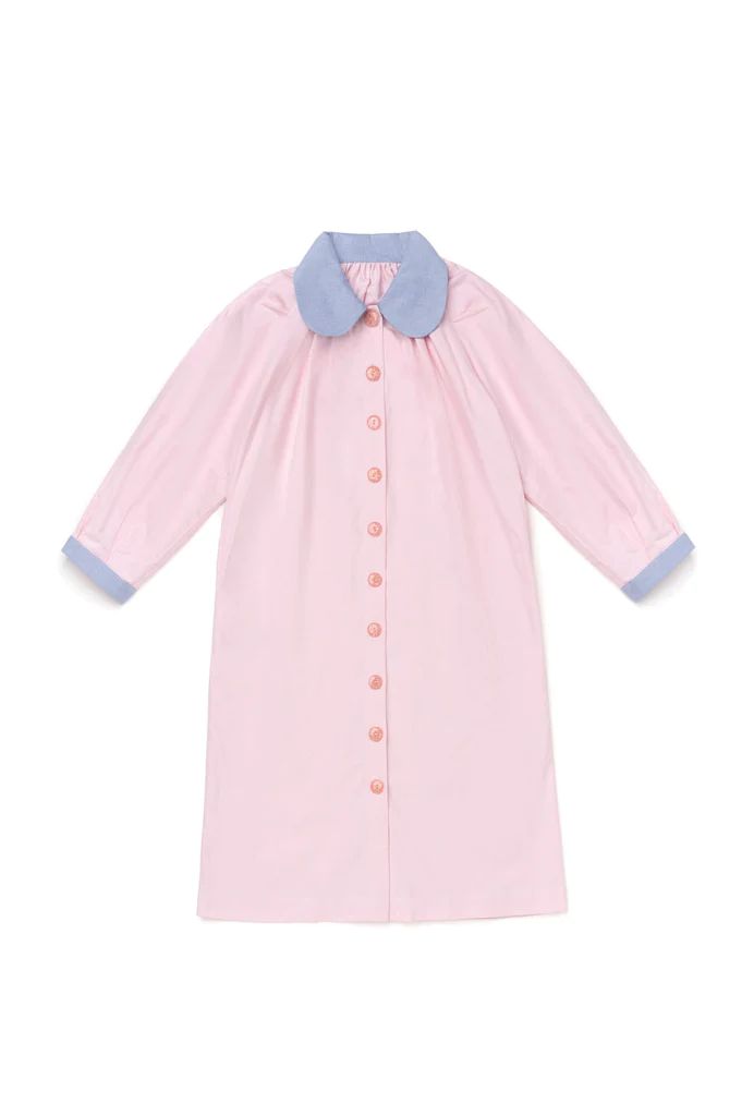 Peter Pan Collar Dress - Pink Oxford Cloth - Final Sale | Shop BURU