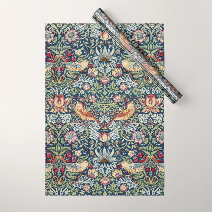 Strawberry Thief by William Morris  Wrapping Paper | Society6