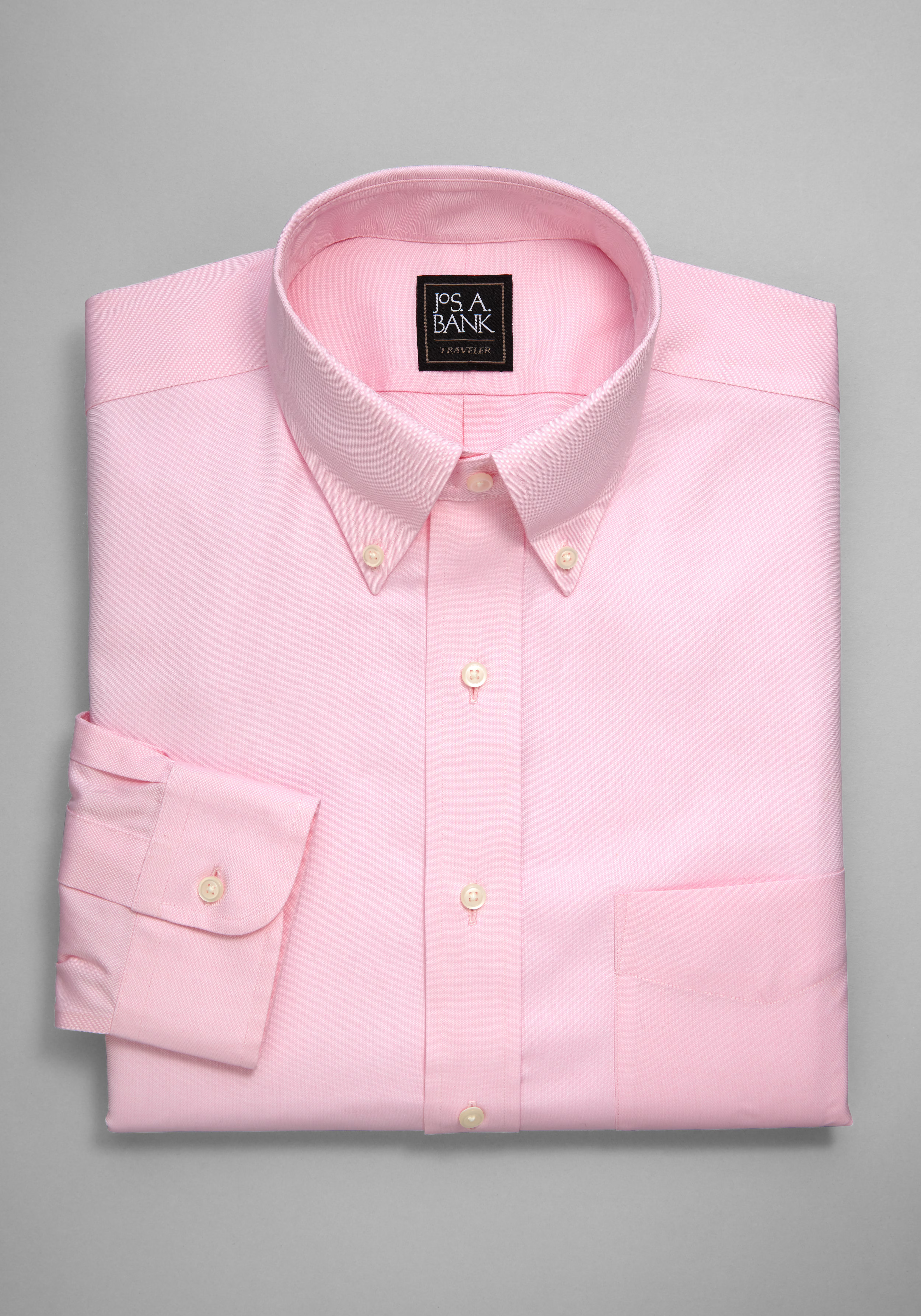 Traveler Collection Traditional Fit Button-Down Collar Dress Shirt | Jos. A. Bank