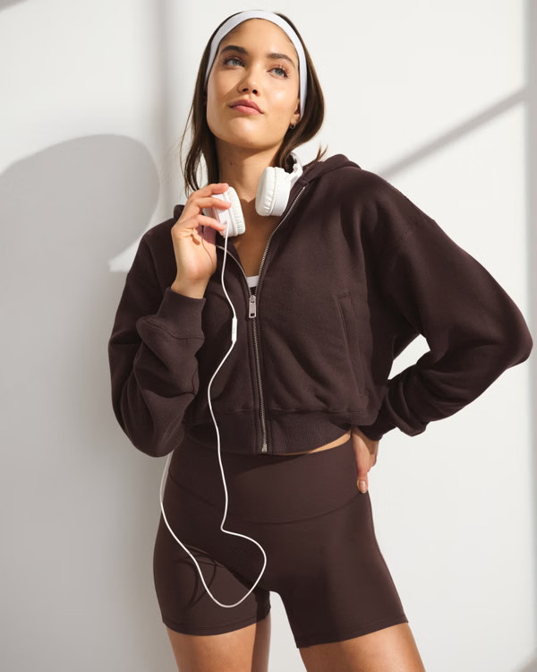 Women's YPB On The Go 6AM Full-Zip Hoodie | Women's Active | Abercrombie.com | Abercrombie & Fitch (US)