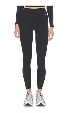 Nike Gentle Support High Waisted 7/8 Legging in Black from Revolve.com | Revolve Clothing (Global)