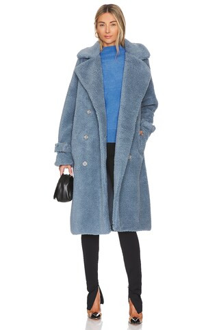Malani Coat in Smoked Blue | Revolve Clothing (Global)