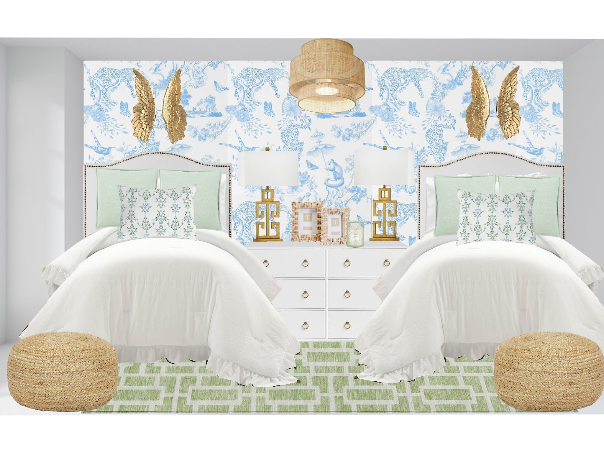 Pearls & Pagodas: A Preppy Chinoiserie Escape

It evokes the polished, timeless style of prep with the elegant, whimsical flair of Chinoiserie—perfect for a dorm that feels both sophisticated and full of personality. 

 