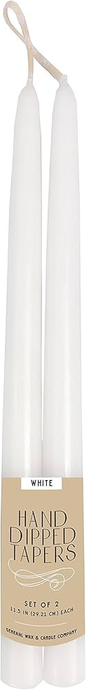 12 Inch Taper Candles, Unscented Dinner Candles, 100% Cotton Wick Tapers, Candles Made with Premium  | Amazon (US)