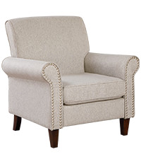 Prilinex Upholstered Living Room Chair - Large Comfy Fabric Accent Chair Single Sofa with Cushion... | Amazon (US)