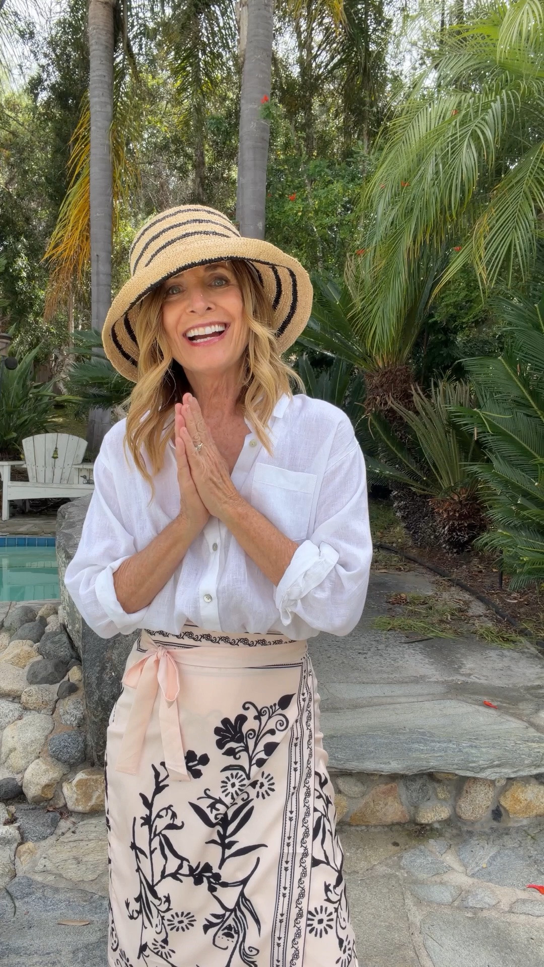 ￼ Ladies... this is your reminder to think outside the box. ✨

This Farm Rio-inspired budget-friendly sarong was designed as a swimsuit cover-up, but paired with a linen button-down and a hat, it becomes an effortlessly elegant summer outfit.

Sometimes the best pieces in our closet just need a little imagination. 💛

Would you wear it this way?

#LTKOver40 #LTKSwim #LTKTravel
