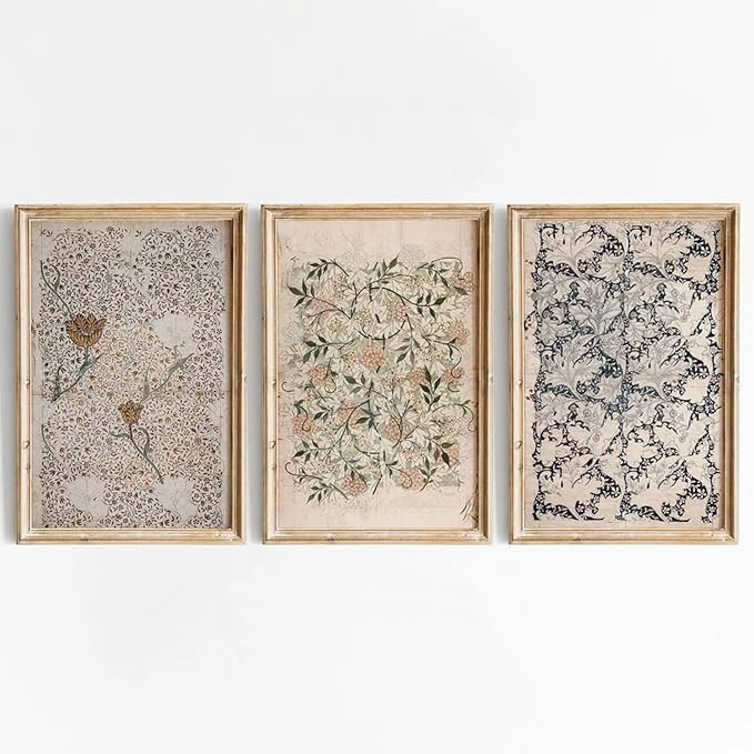 Vintage Botanical Wall Art Decor Antique Floral Canvas Wall Art Neutral Flower Prints Poster Vint... | Amazon (US)