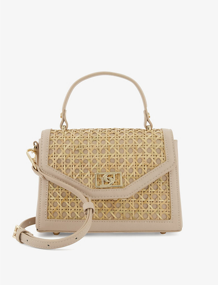 Dinkydreamland small rattan and faux-leather shoulder bag | Selfridges