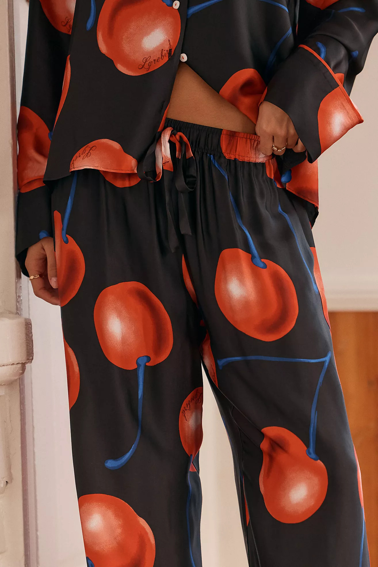 Lyrebird Silky Pajama Pants | Anthropologie (US)