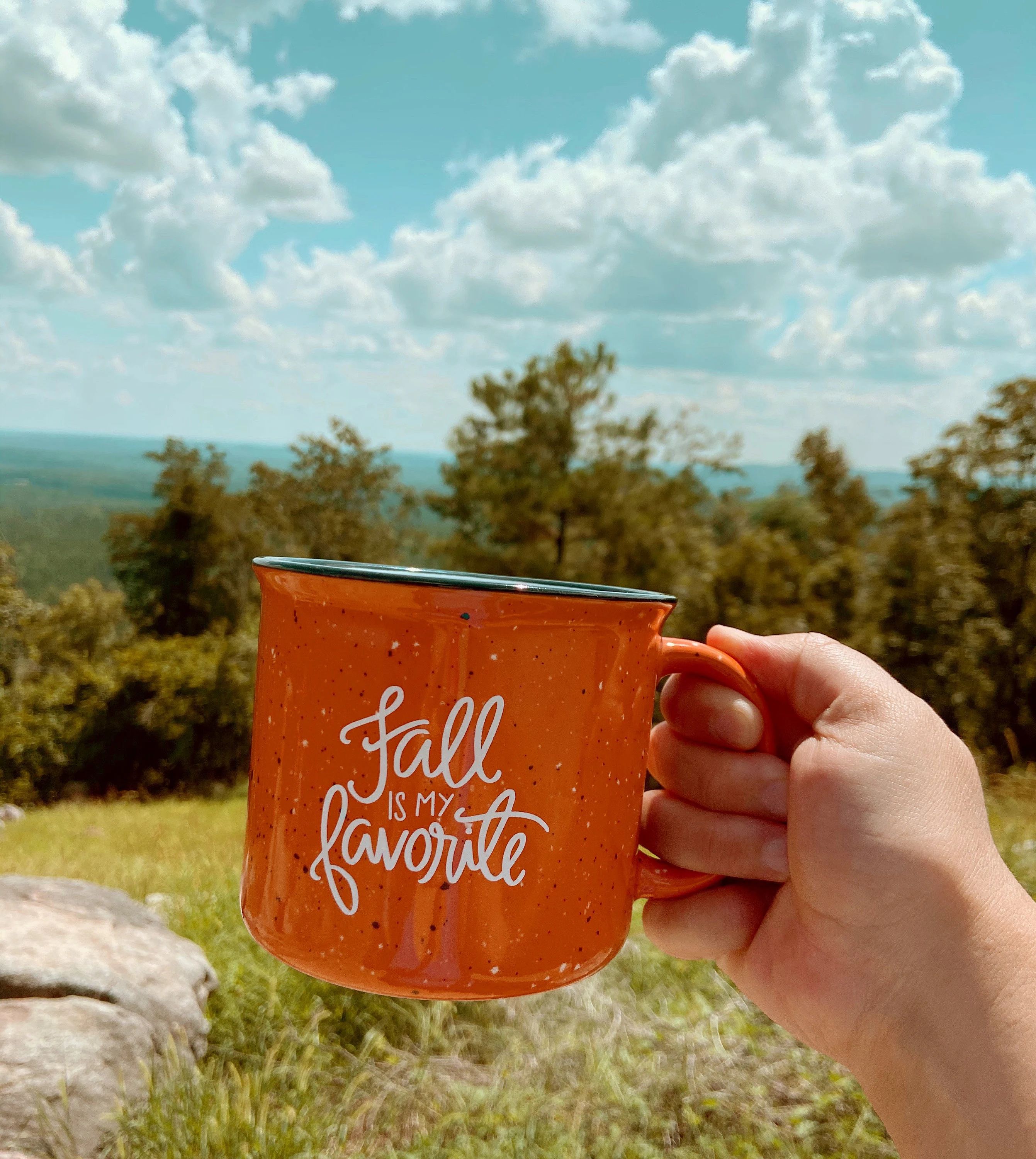 IMPERFECT, Discounted Fall Mug, Fall Campfire Mug, Orange Ceramic Mug, Fall is my Favorite, Hand ... | Etsy (US)