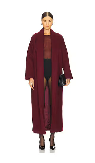 Shawl Coat in Burgundy | Revolve Clothing (Global)
