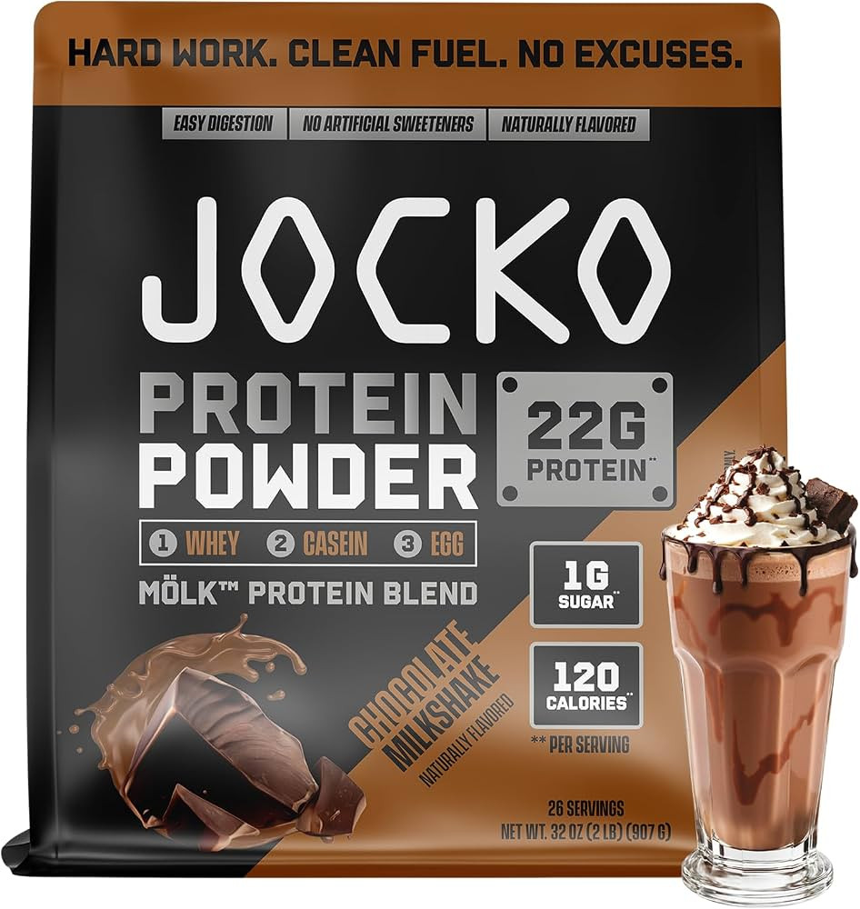 Jocko Fuel Whey Protein Powder, Chocolate Milkshake | 26 Servings | Amazon (US)