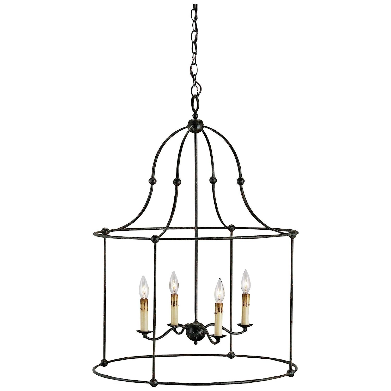 Currey and Company 9160 Fitzjames - Four Light Hanging Lantern, Mayfair Finish | Amazon (US)