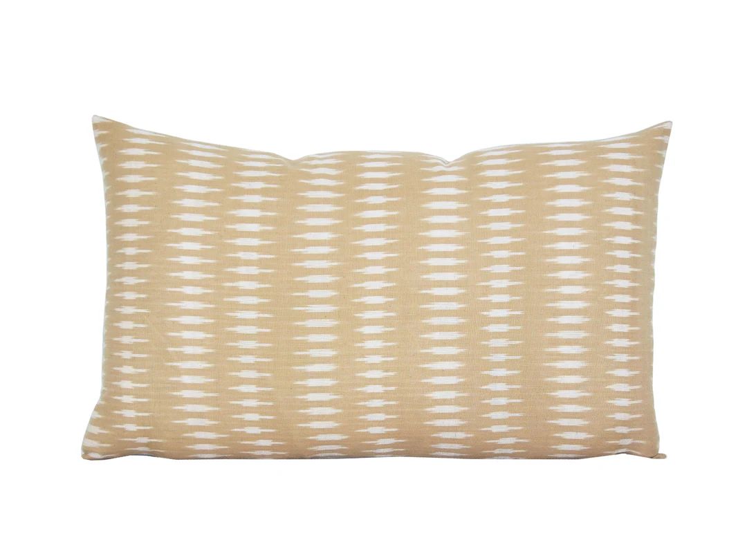 Pillow Cover Kyra Sand Lumbar Ikat Spark Modern Pillow - Etsy | Etsy (US)