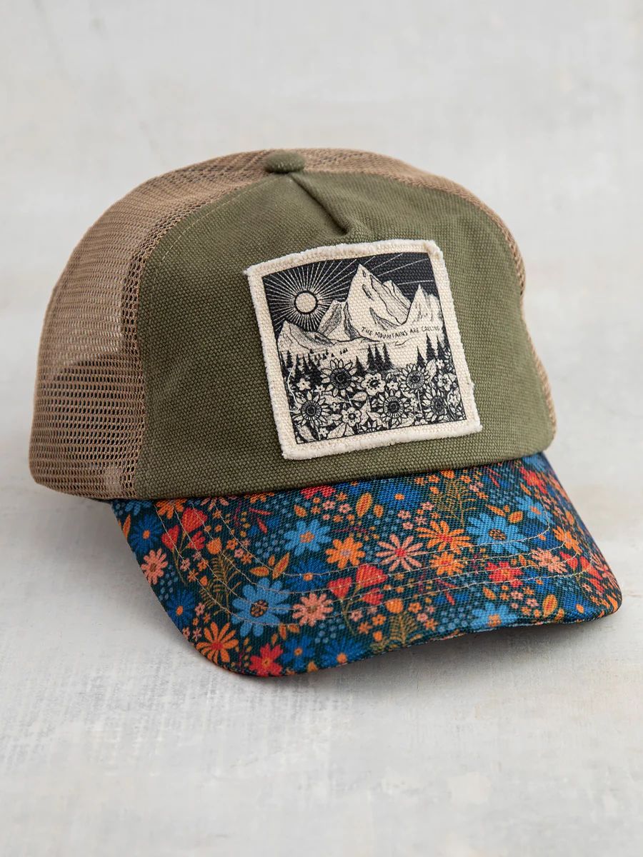 Canvas Trucker Hat Mountains | Natural Life