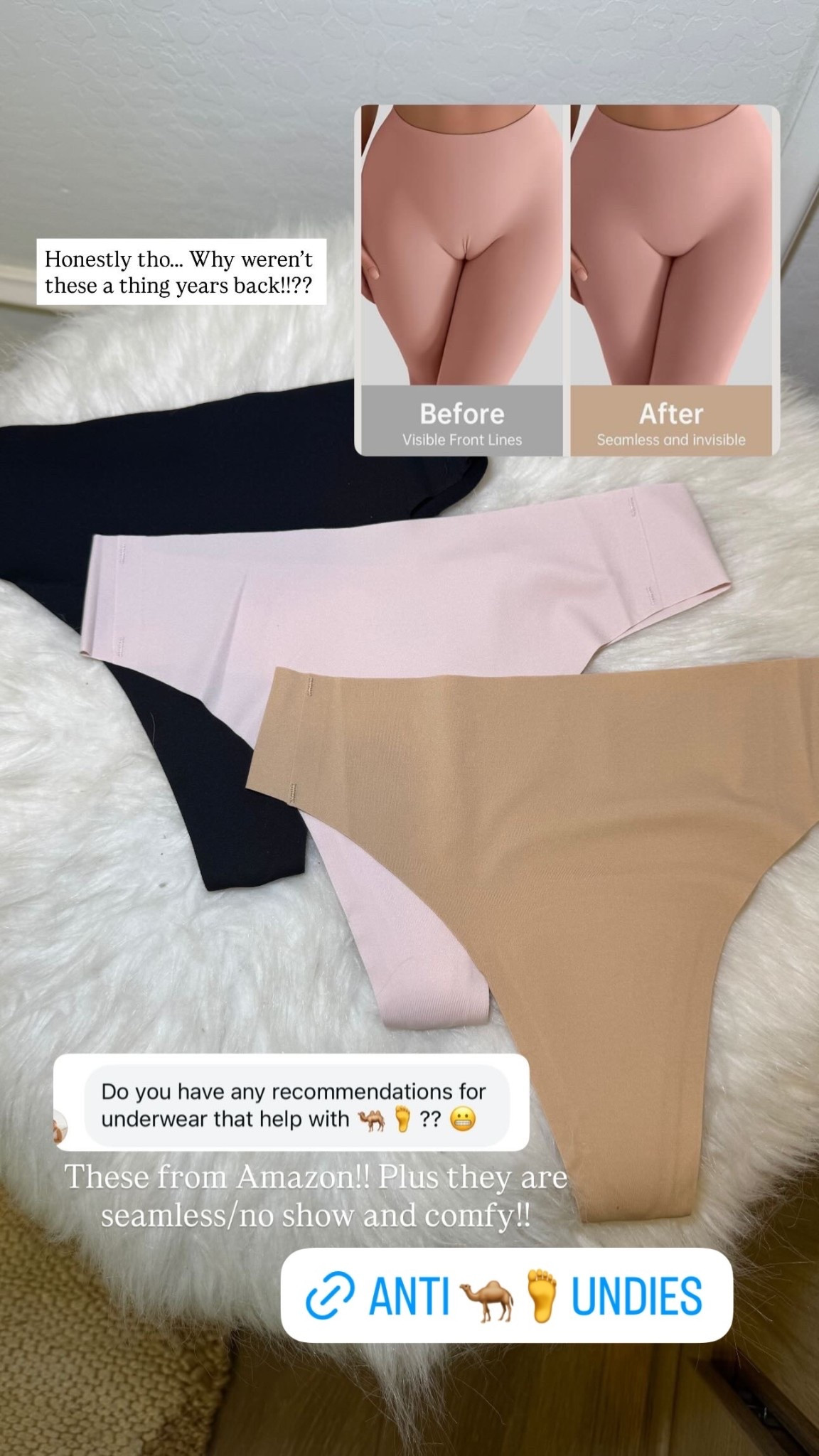 Seamless and no show underwear! Come in tons of colors. On sale today!

Amazon 
No show underwear


#LTKSaleAlert #LTKFindsUnder100 #LTKFindsUnder50