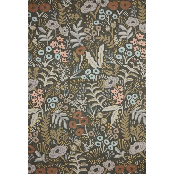 Rifle Paper Co. x Loloi Joie JOI-02 Tapestry Grey Rug | Wayfair North America