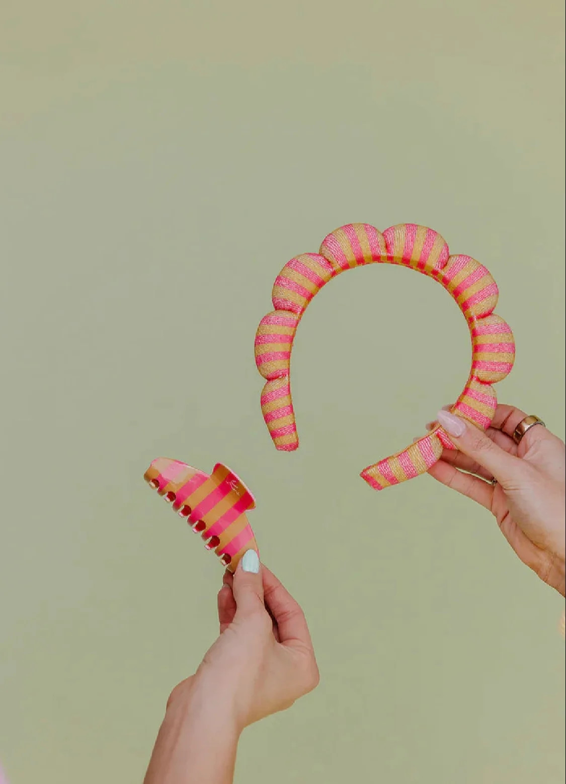 GRWM pink & yellow stripes | Shop Butter