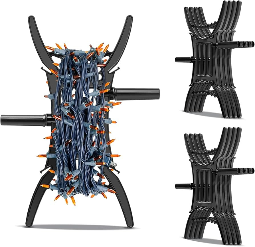 8PCS Christmas Light Storage Holder: All-Purpose Holiday Light Reels - Rotating Holiday Light Org... | Amazon (US)