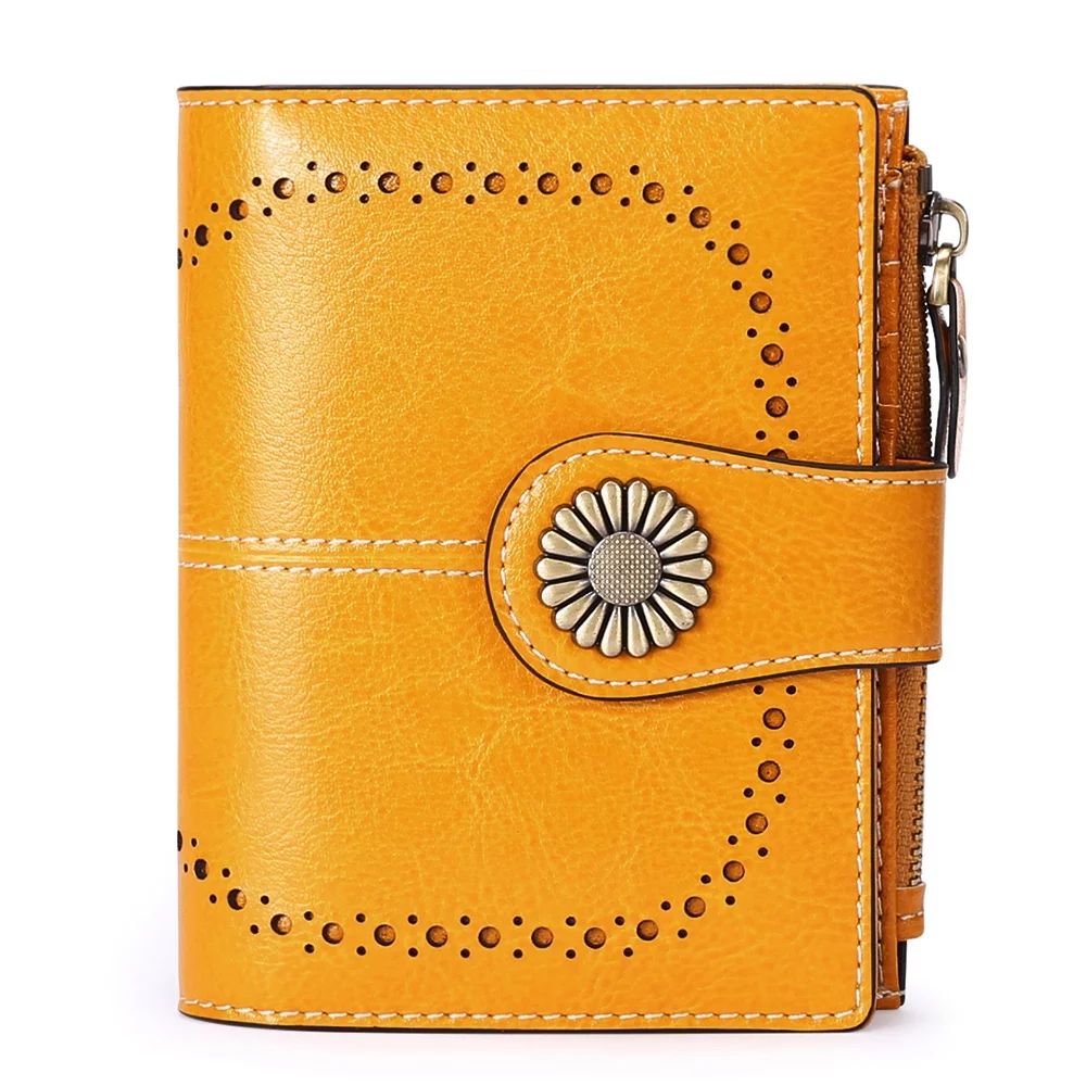 Sendefn Small Women Wallet Genuine Leather Bifold Purse RFID Blocking Card Holder | Walmart (US)