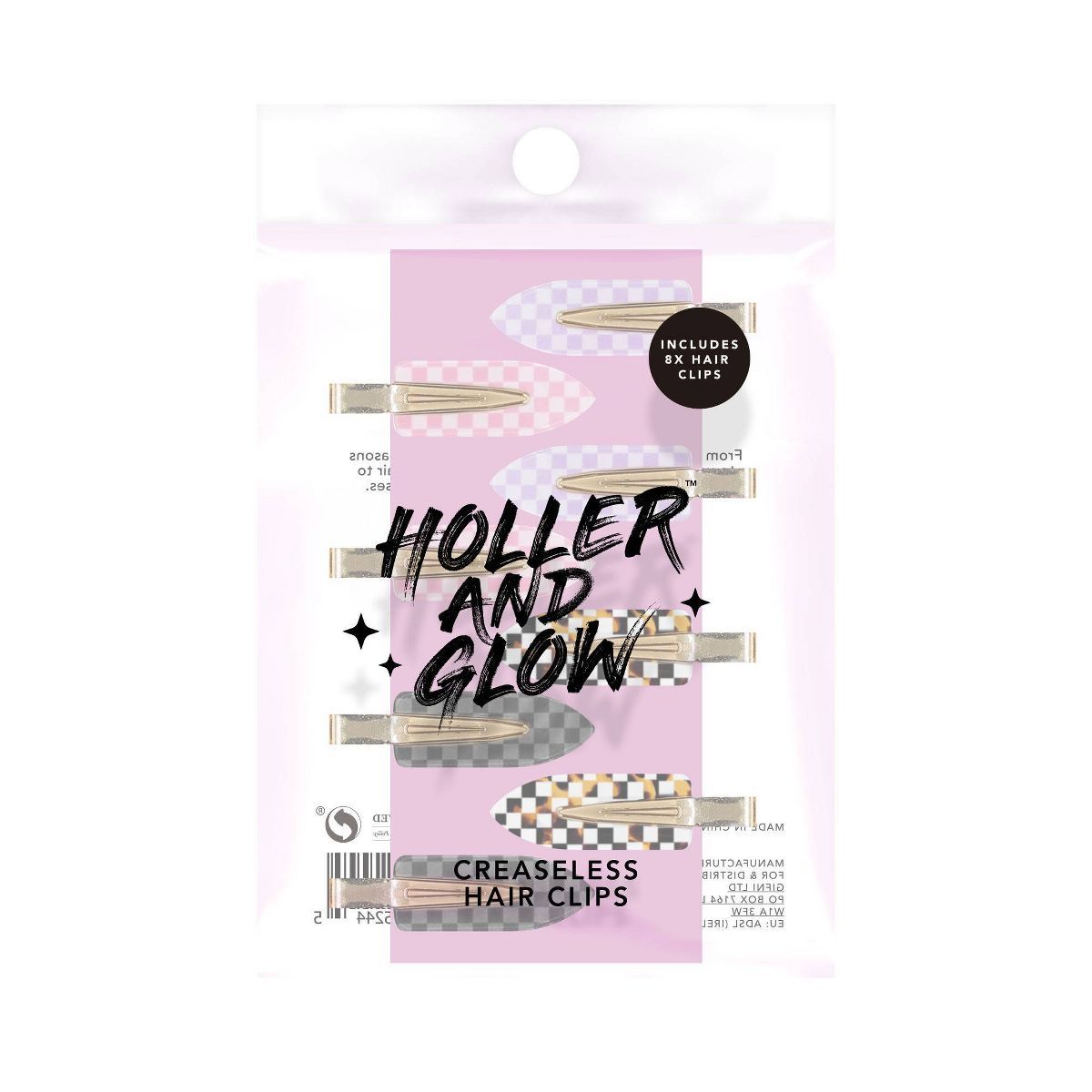 Holler and Glow Creaseless Hair Clips - Gold - 8ct | Target