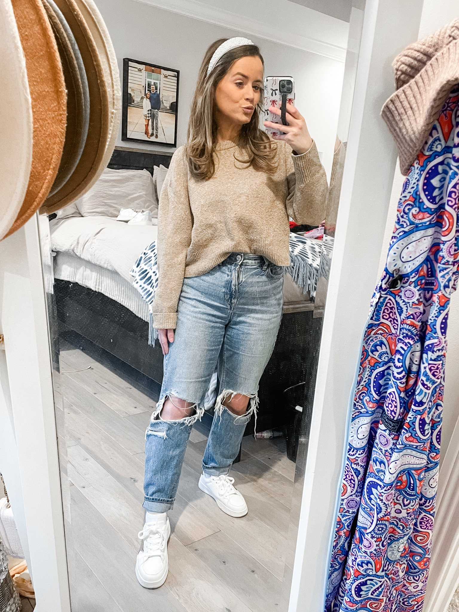 I am more of a warm weather girlie, but at least I get to wear a cute sweater a little longer ❄️🤍 what is your favorite season?! #sweaterweather #winter #winterfashion #springfashion #ltkfashion #ltk 

#LTKStyleTip #LTKSeasonal
