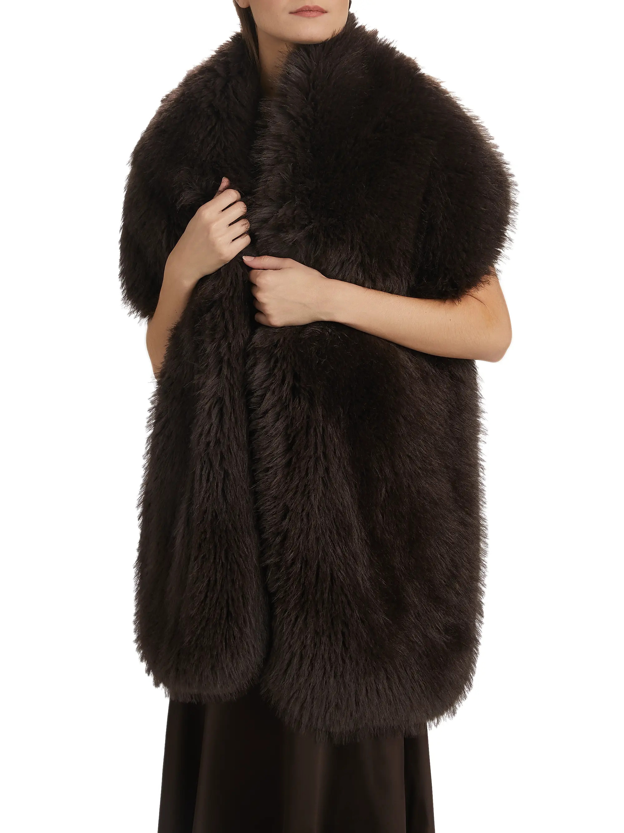 Oversized Faux-Fur Stole | Saks Fifth Avenue