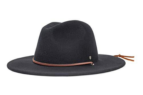 Brixton mens Field Wide Brim Felt Hat Fedora, Black, Large US | Amazon (US)