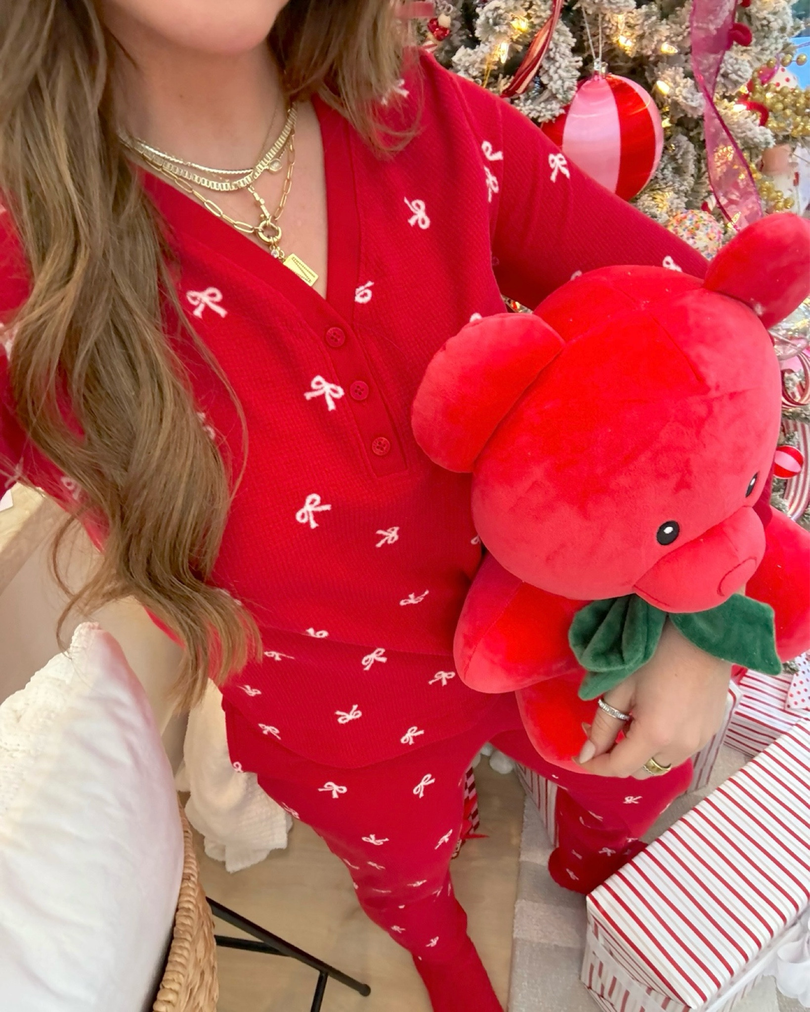 Walmart PJ’s under $20‼️🎀 3 piece set includes the henley top, joggers & fuzzy matching socks 🧦 linking more of my holiday walmart decorations here 🎄✨

#LTKGiftGuide #LTKSeasonal #LTKHoliday