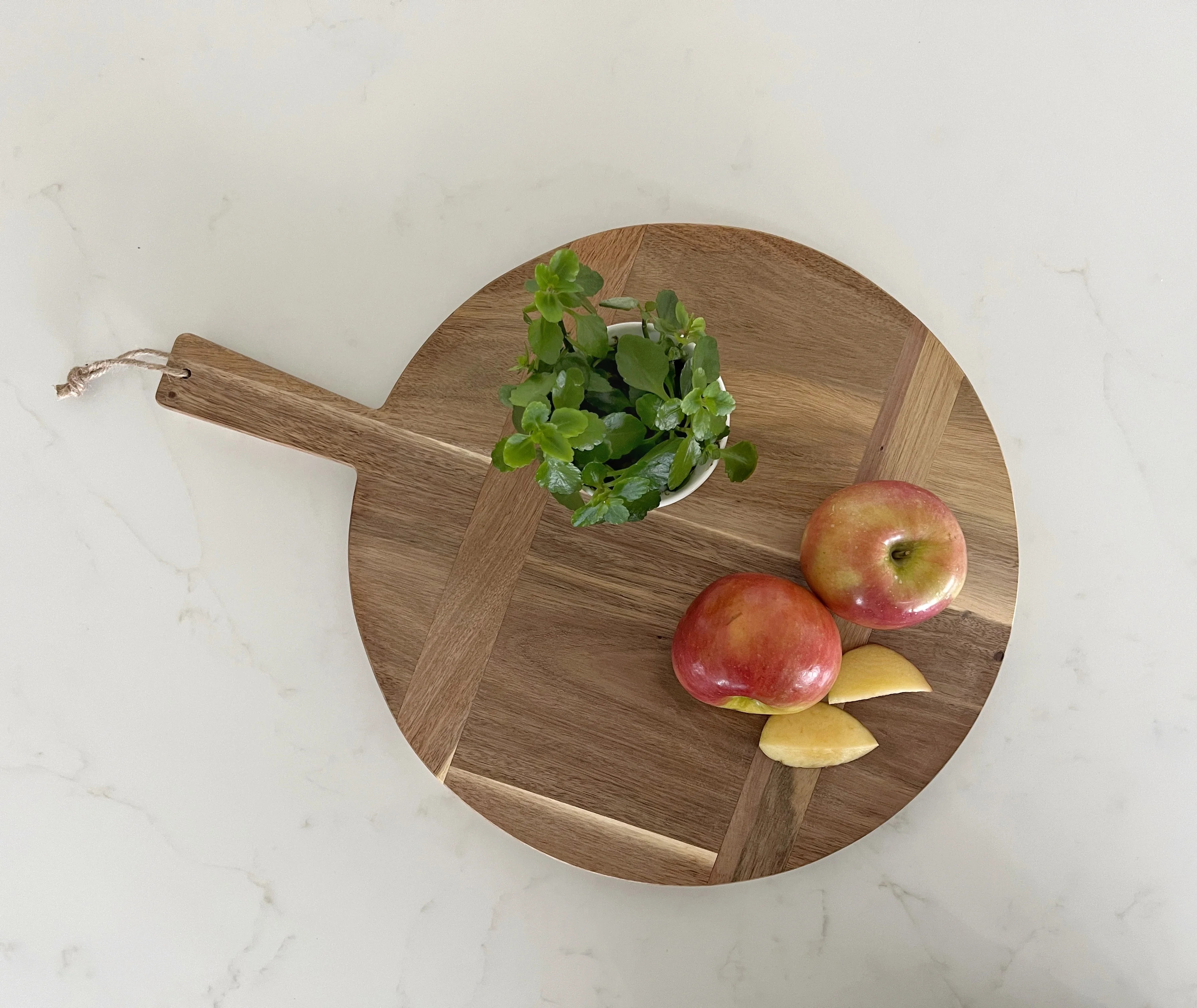 Chloe and Cotton Large Round Acacia Wood Bread Board 16" Diameter - Walmart.com | Walmart (US)