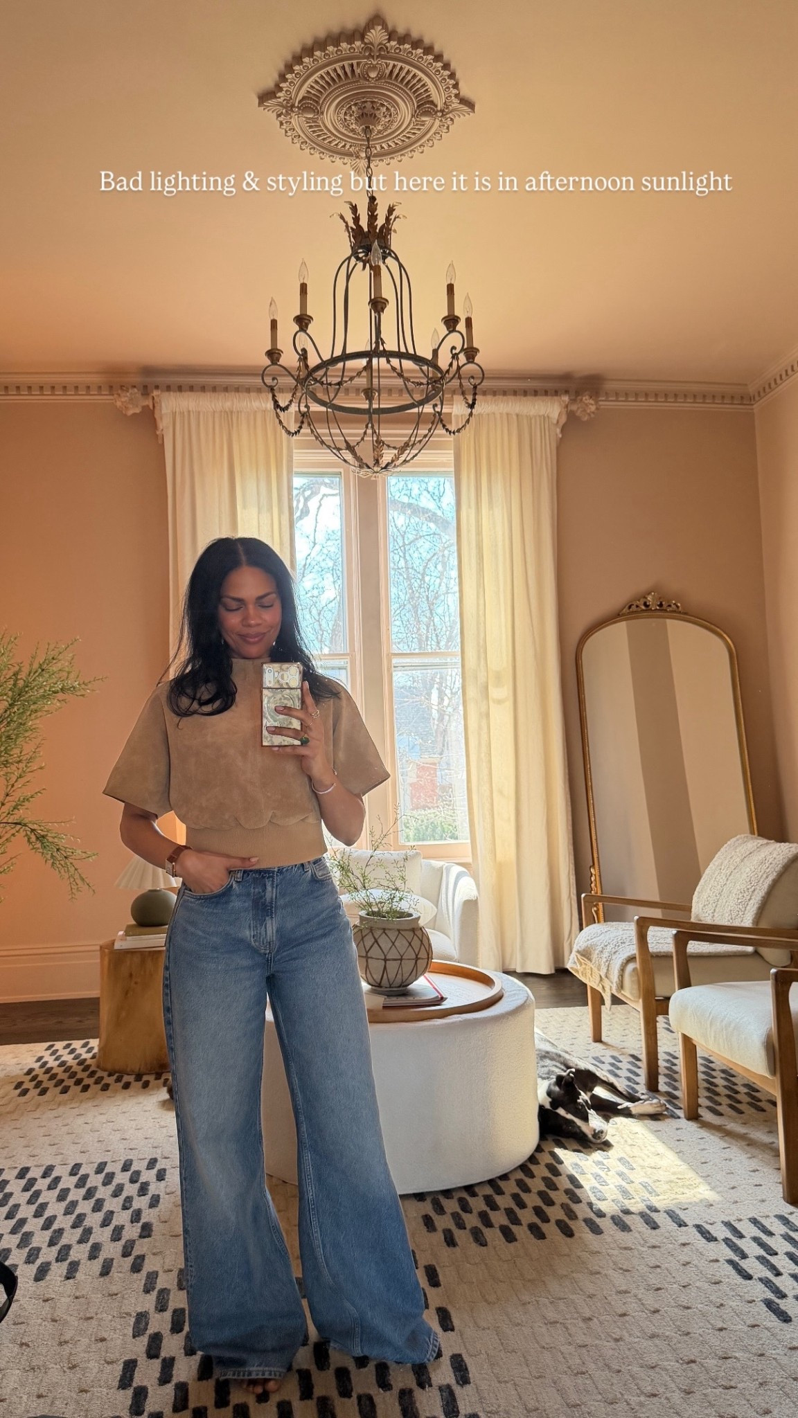 First mirror pic in my newly renovated room!!! I’m SO happy with the results! 



#LTKHome #LTKootd