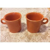 Set Of 2 Fiesta Ware 1980S Homer Laughlin Mugs/Orange | Etsy (US)