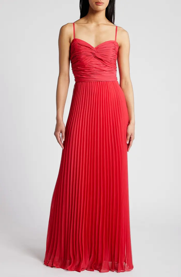 Ruched & Pleated Gown | Nordstrom