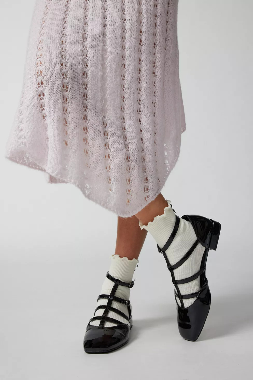 Ribbed Ruffle Crew Sock | Urban Outfitters (US and RoW)